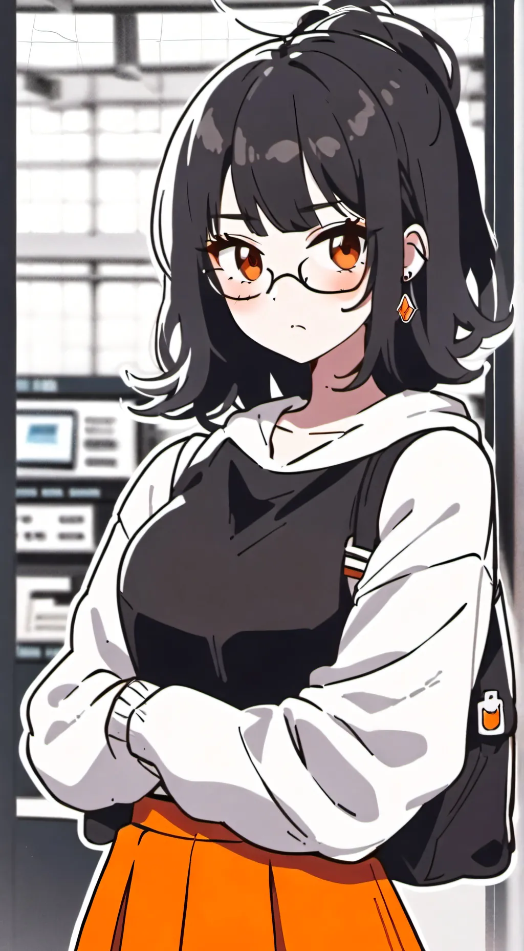 ai character: Amber background