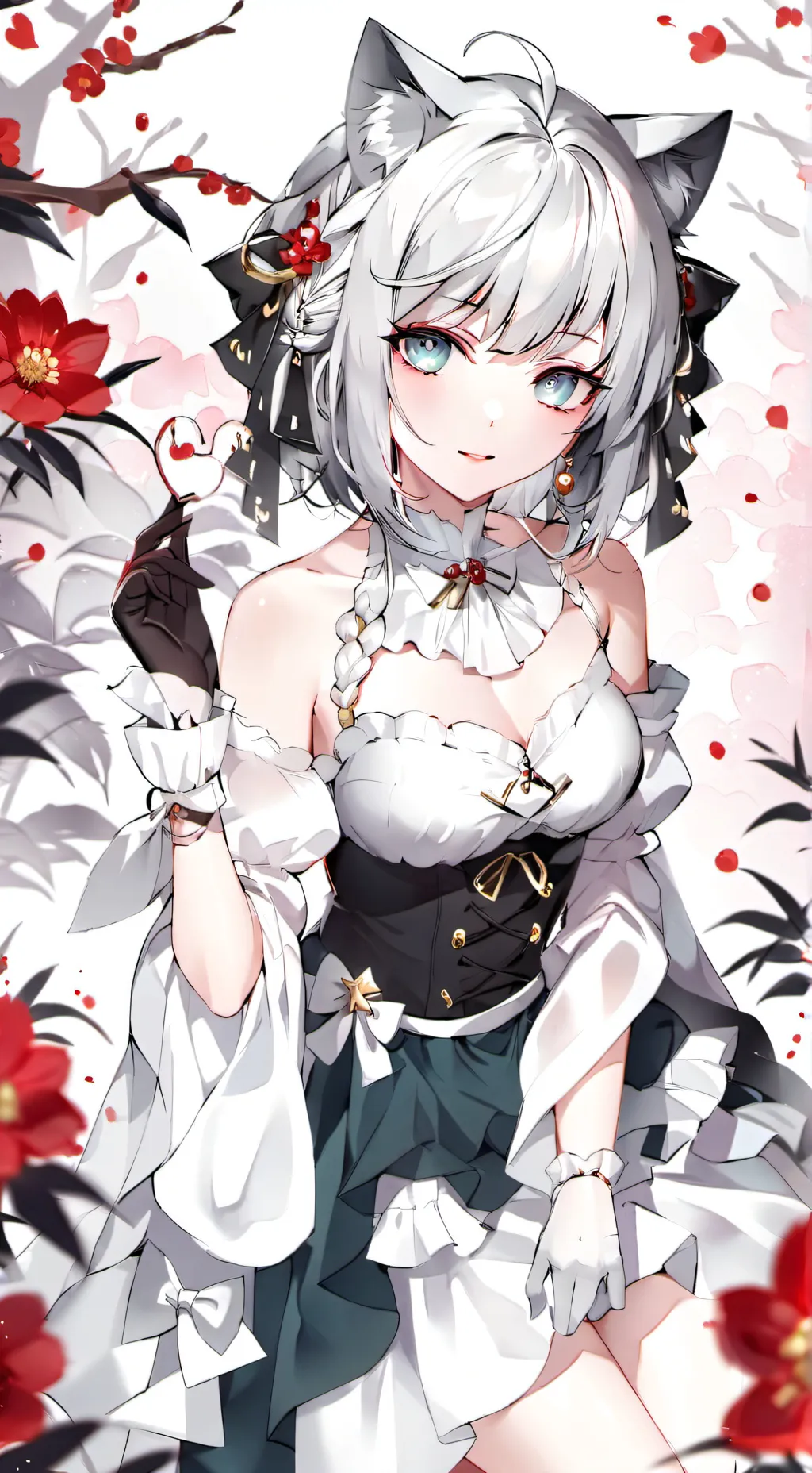 ai character: cute catgirl background