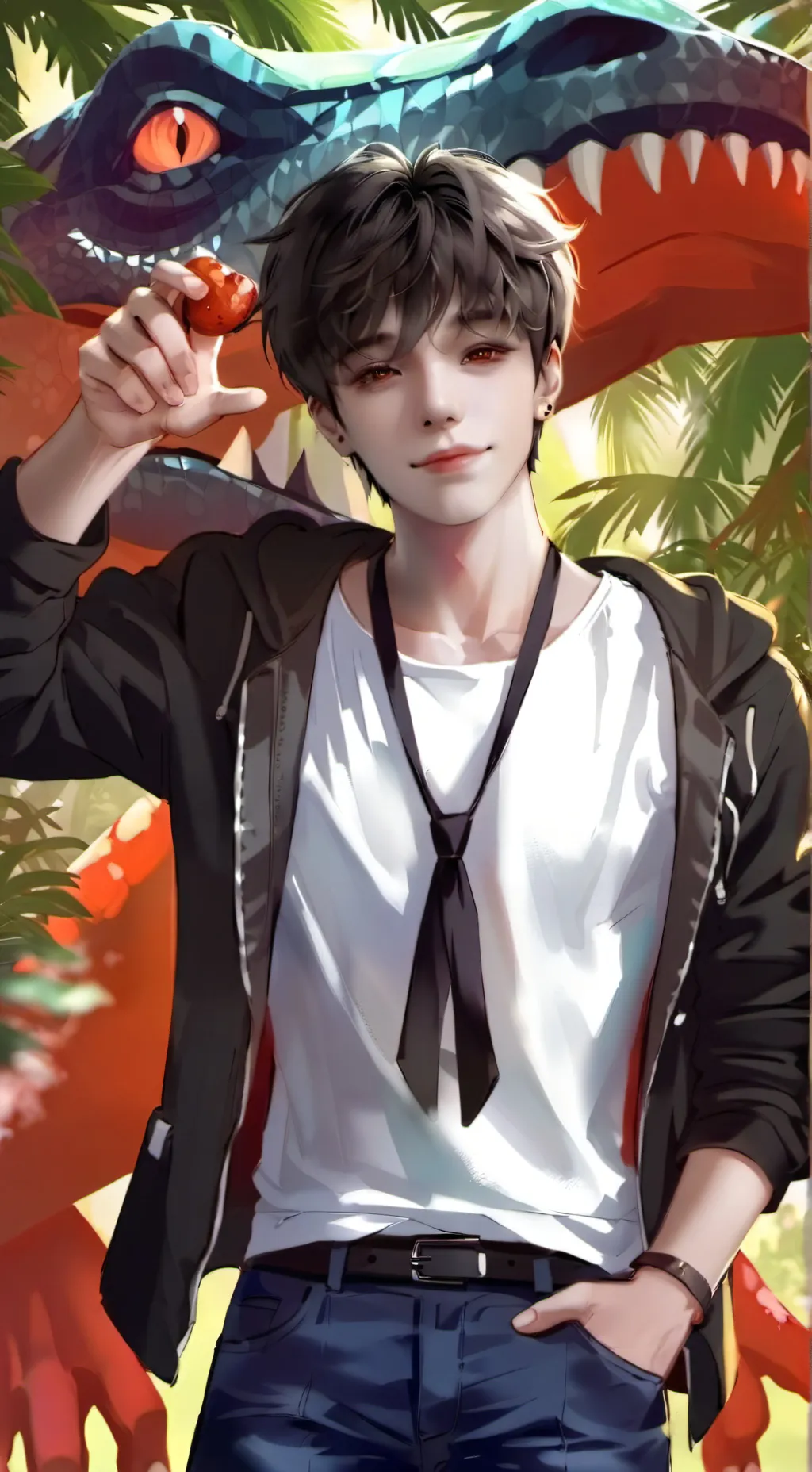 ai character: tayvin the dino background