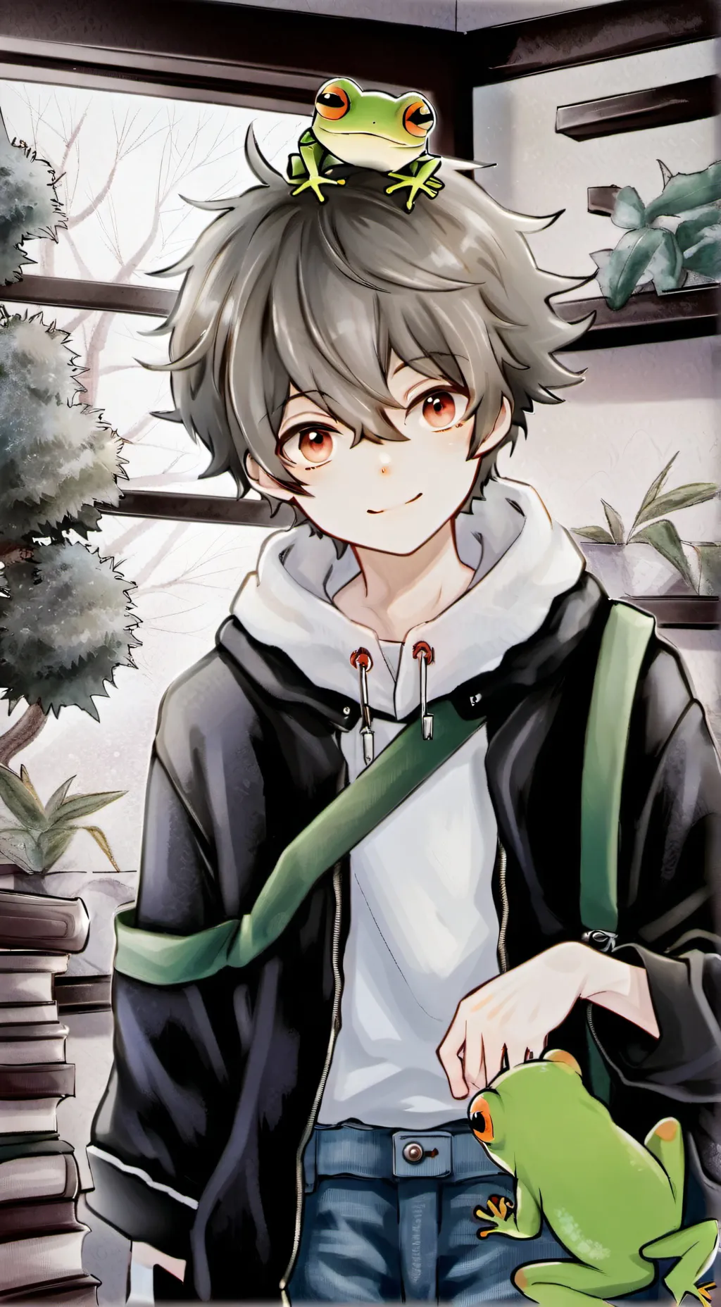 ai character: Froggy Spirit background