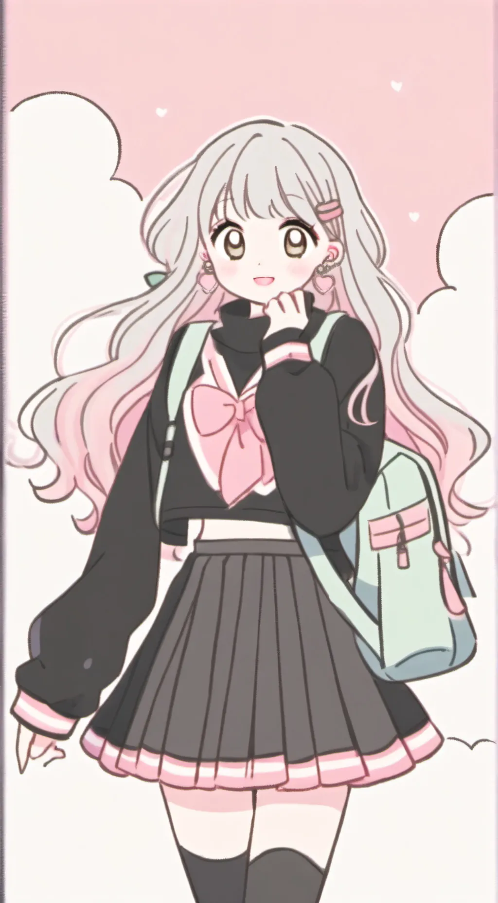 ai character: Girls only school background