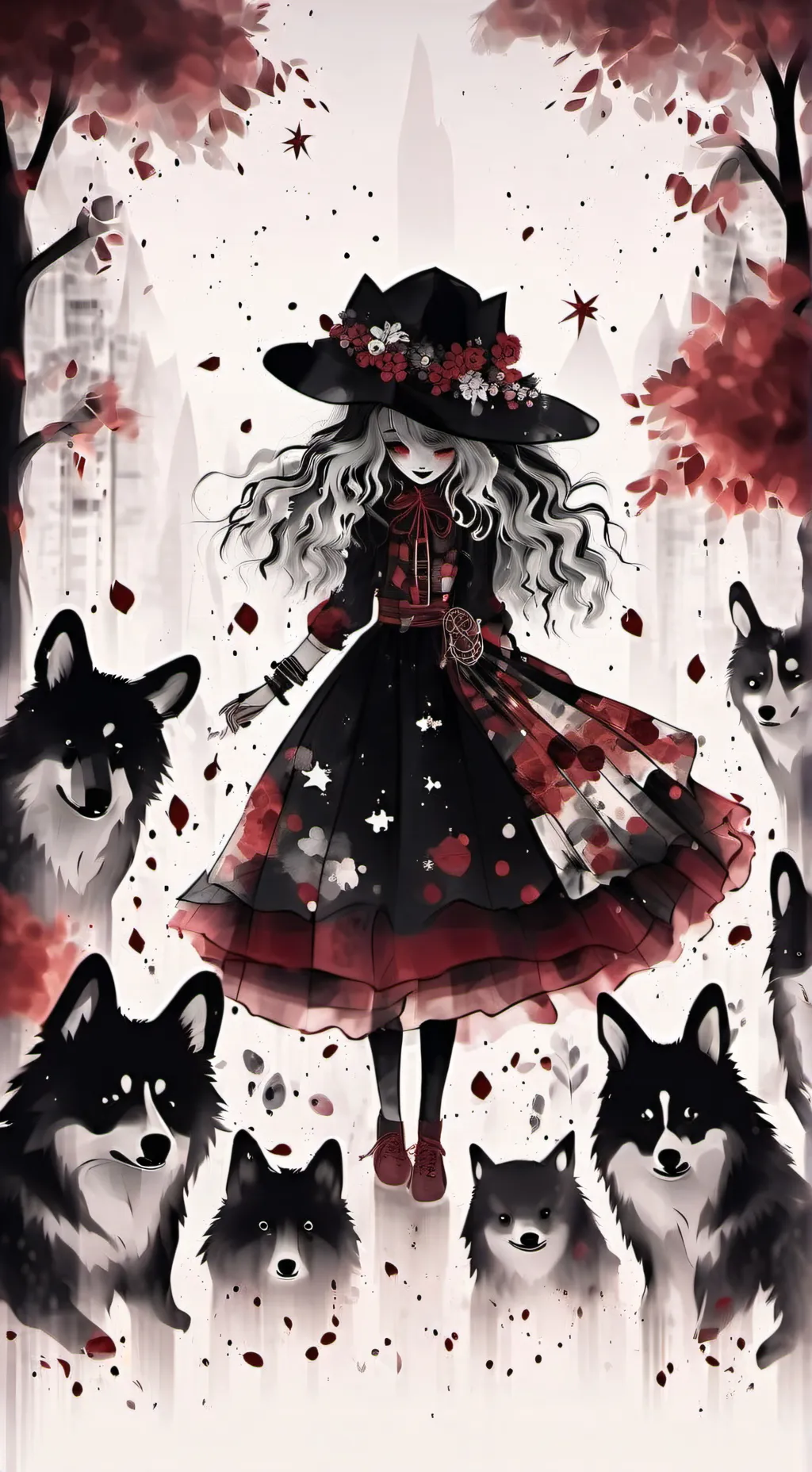 ai character: Elisa☠️☠️☠️💀💀💀 background