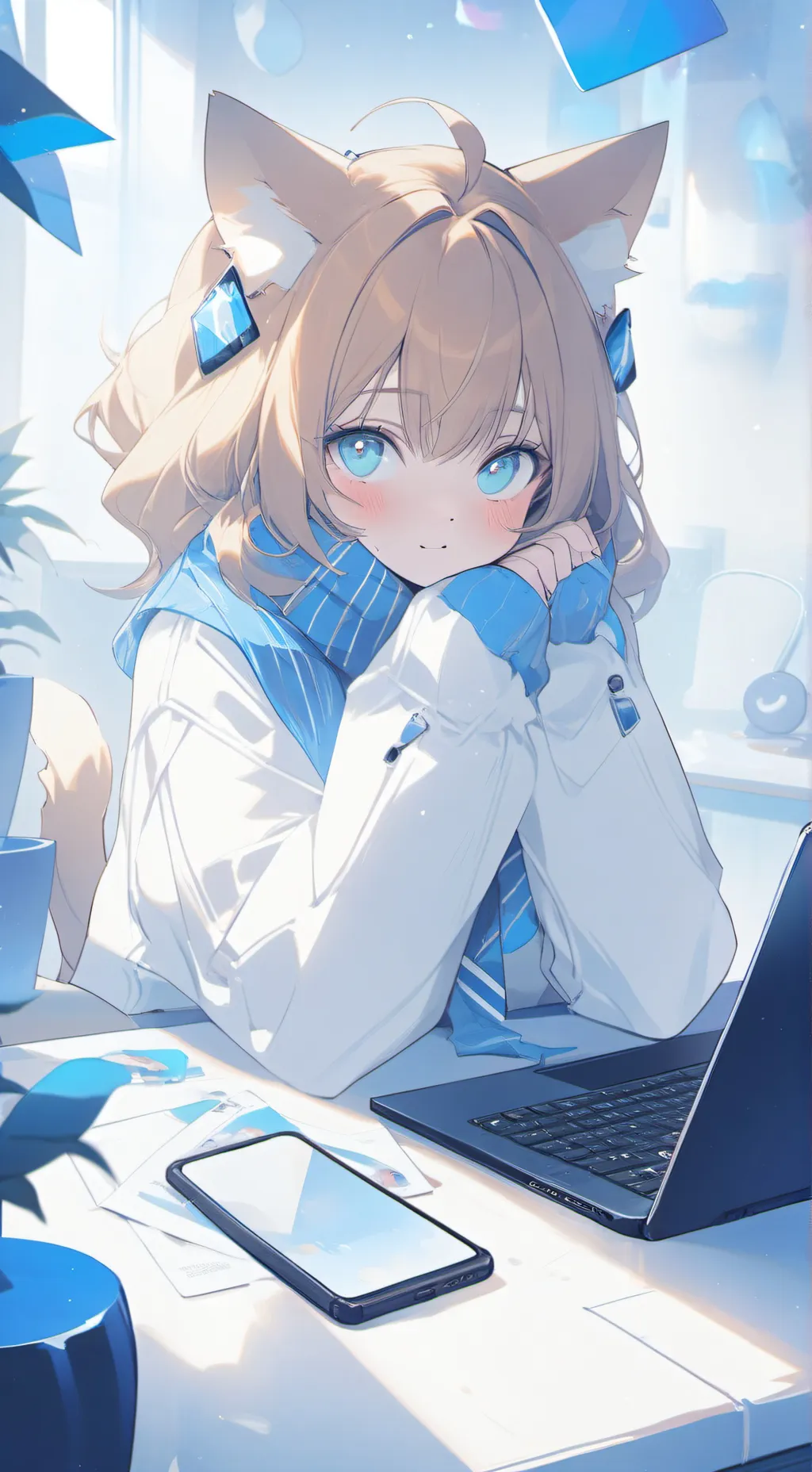 ai character: Gatito background