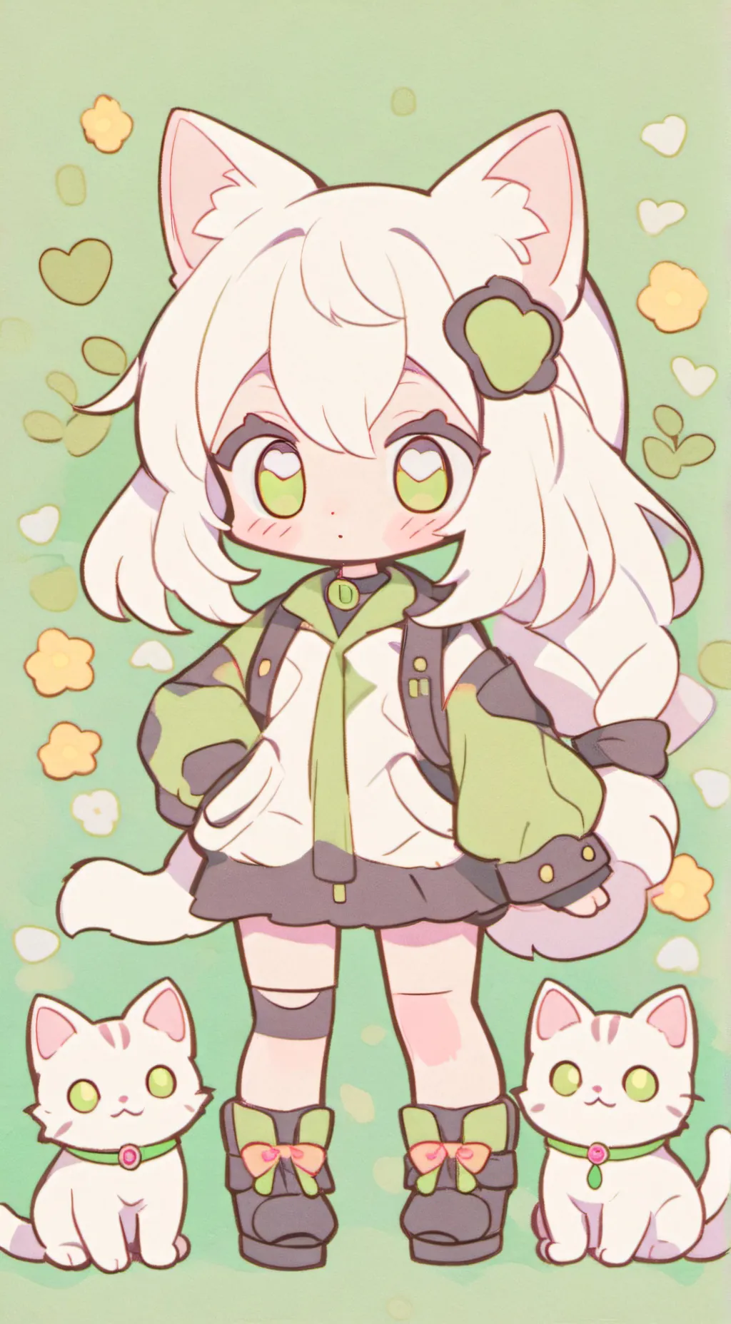 ai character: Uwu cat  background