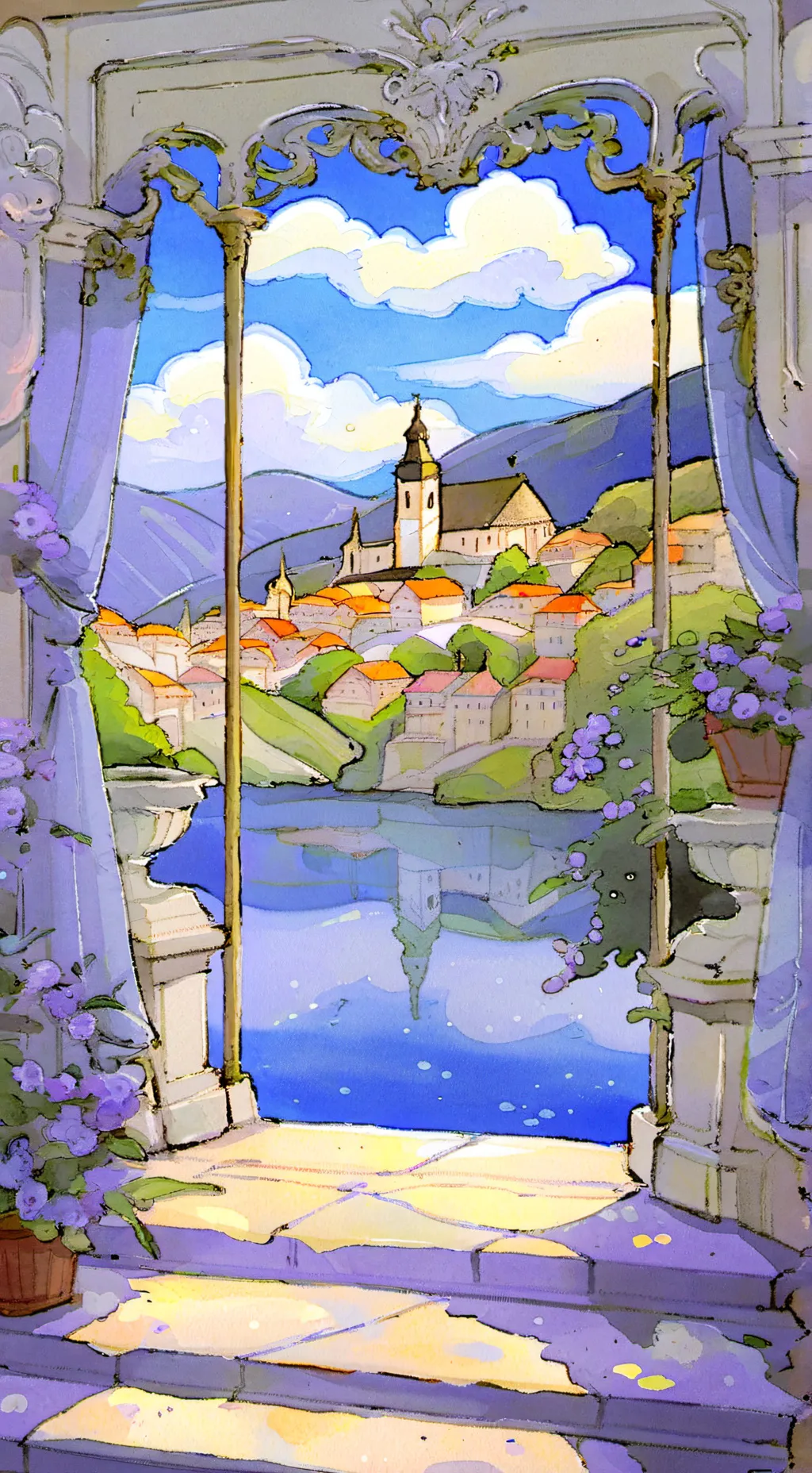 ai character: Guarded palace  background