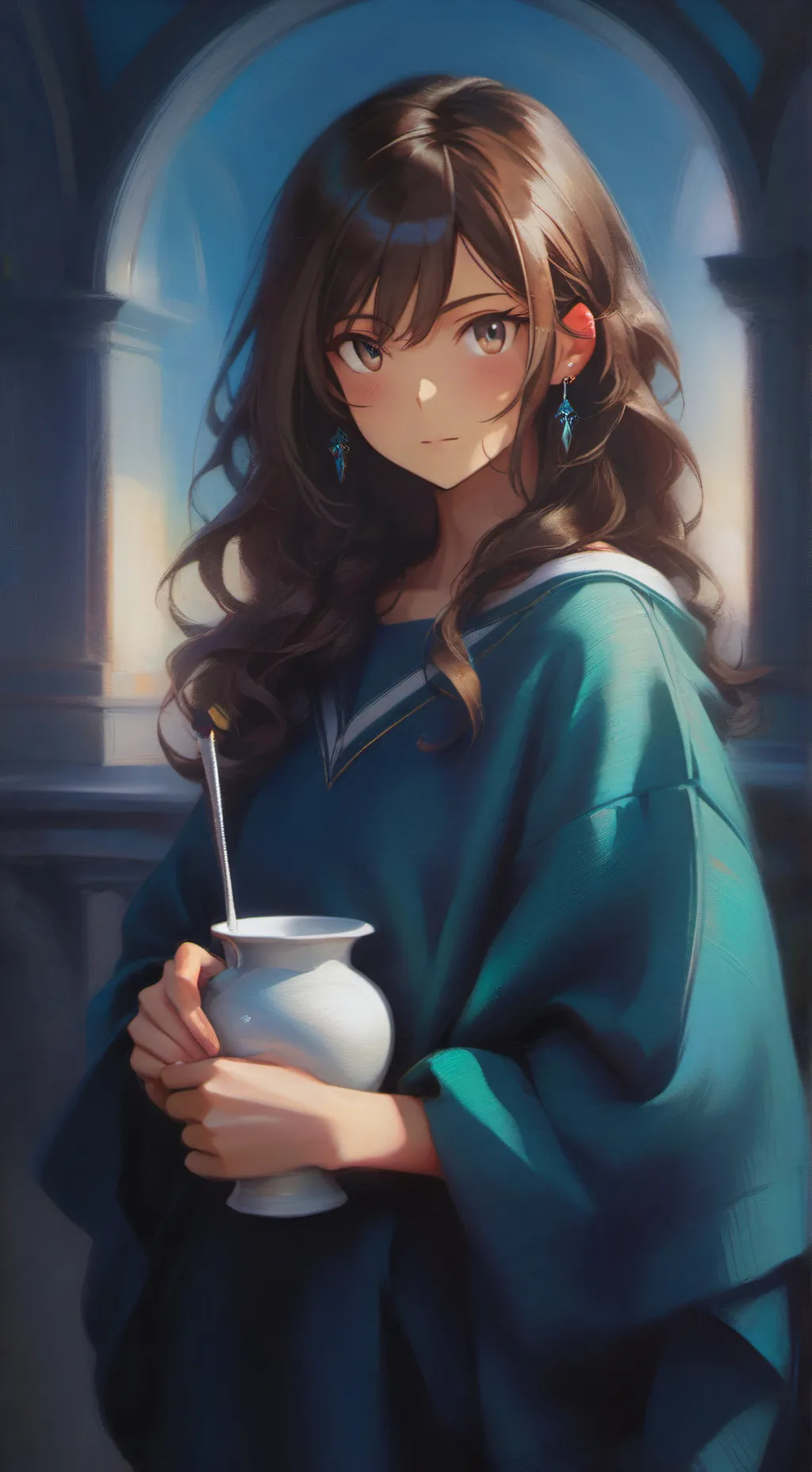 ai character: Little duckling  background