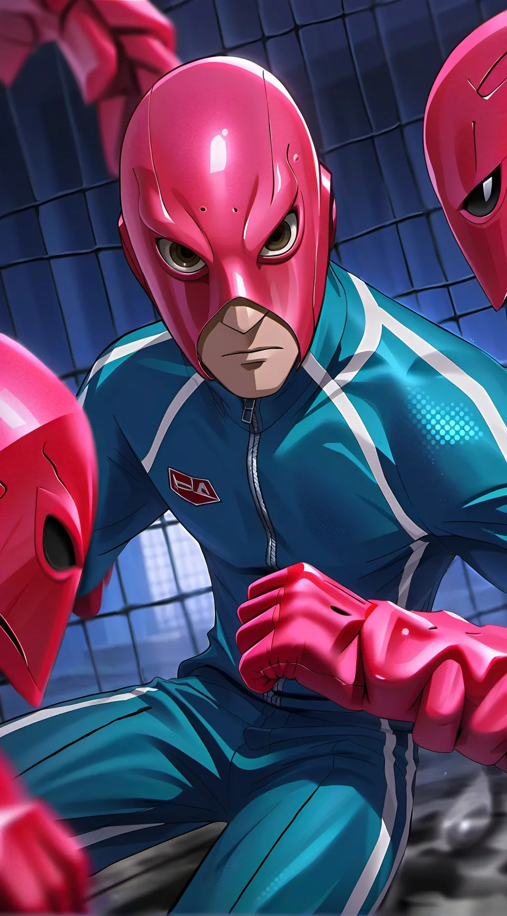 ai character: Squid Game Guard background