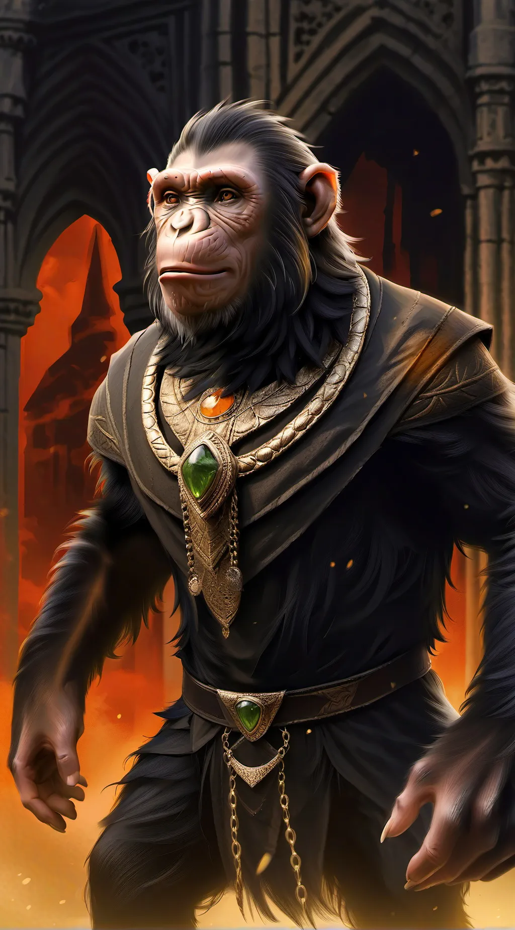 ai character: dog devil background