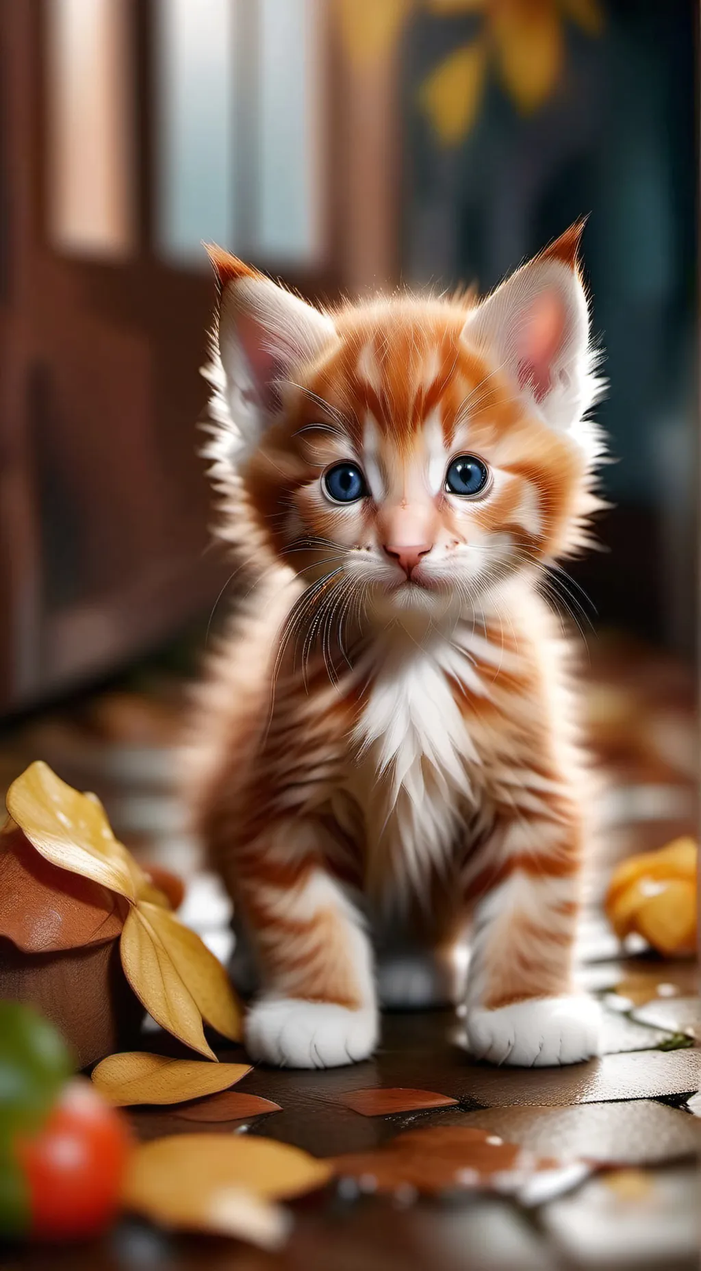 ai character: Abandoned cat background