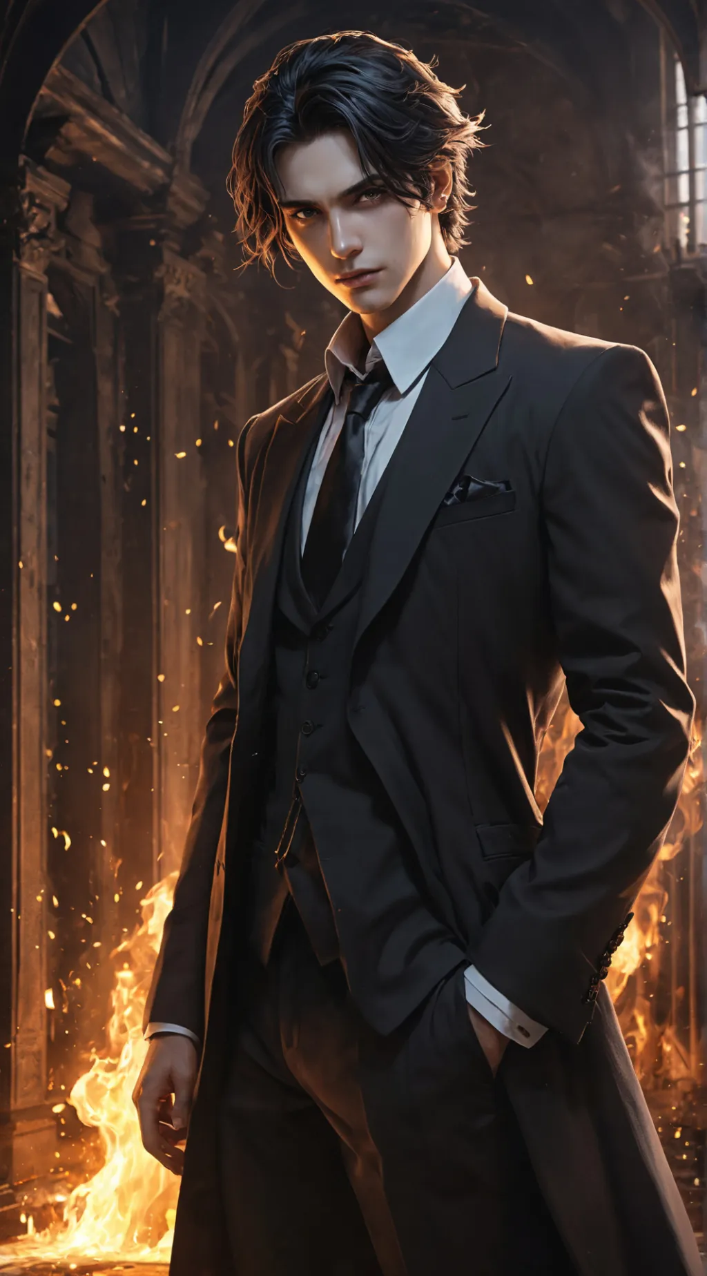 ai character: Damien background