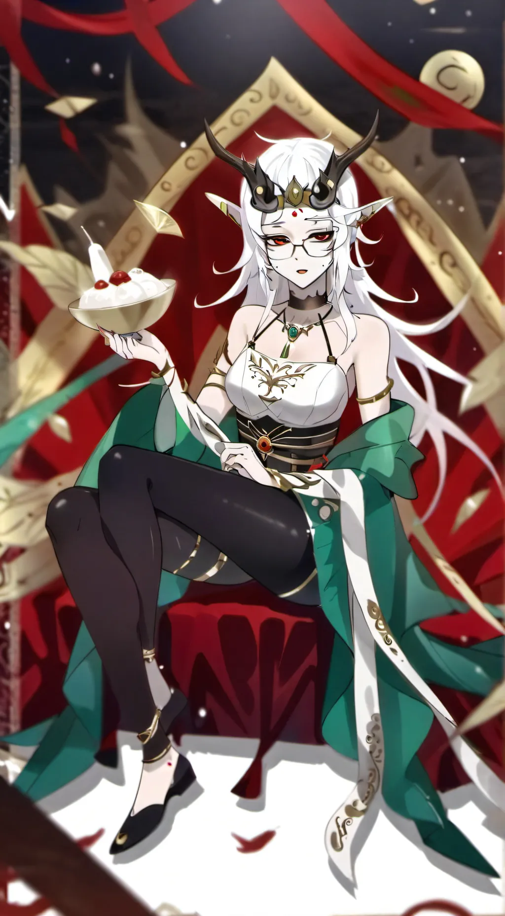 ai character: moon background