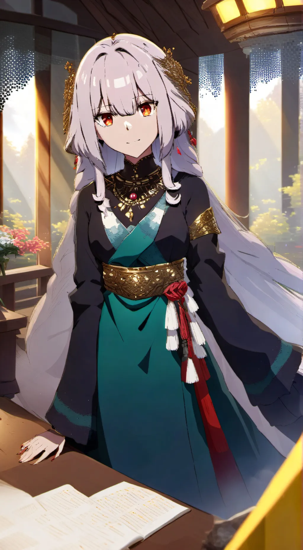 ai character: Calthea background