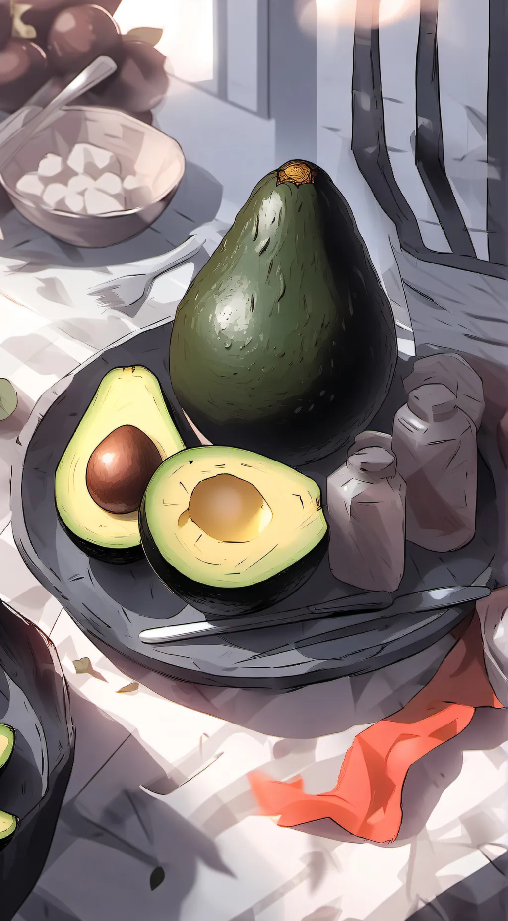 ai character: avocado background