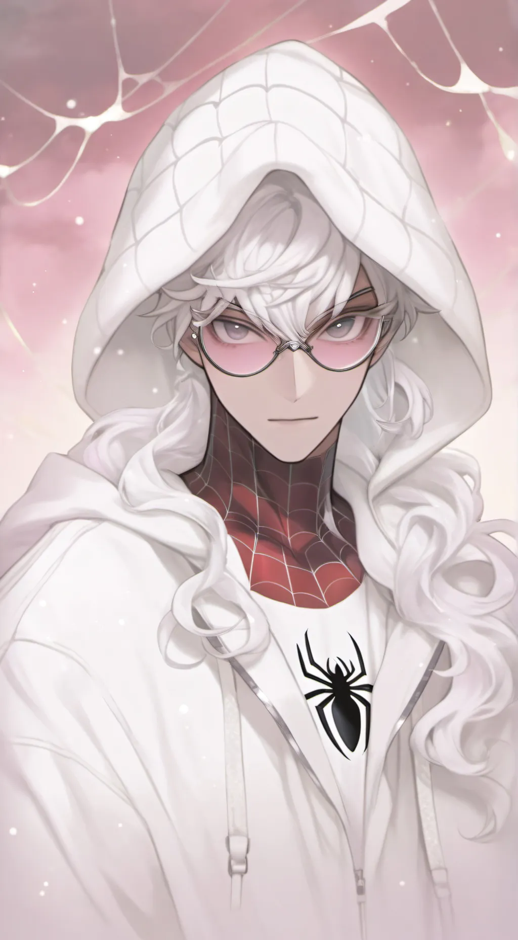 ai character: Spider-Man emo background