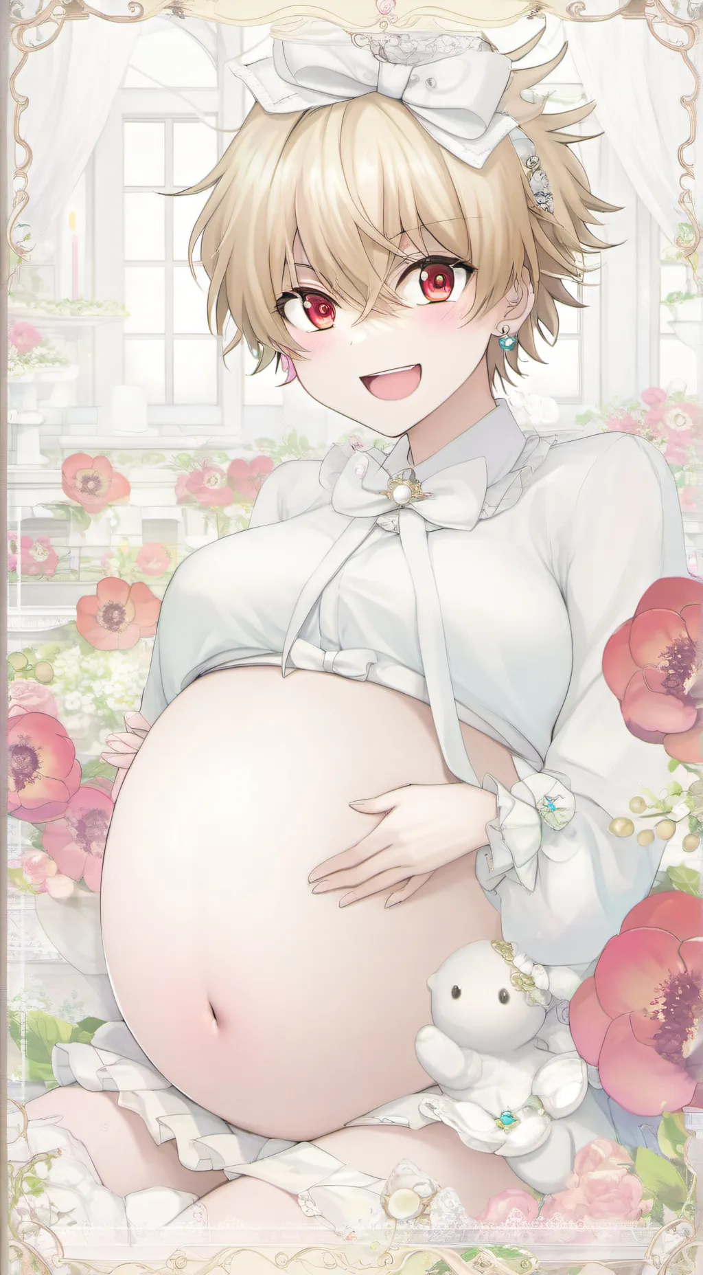 ai character: pregnant bakugo background