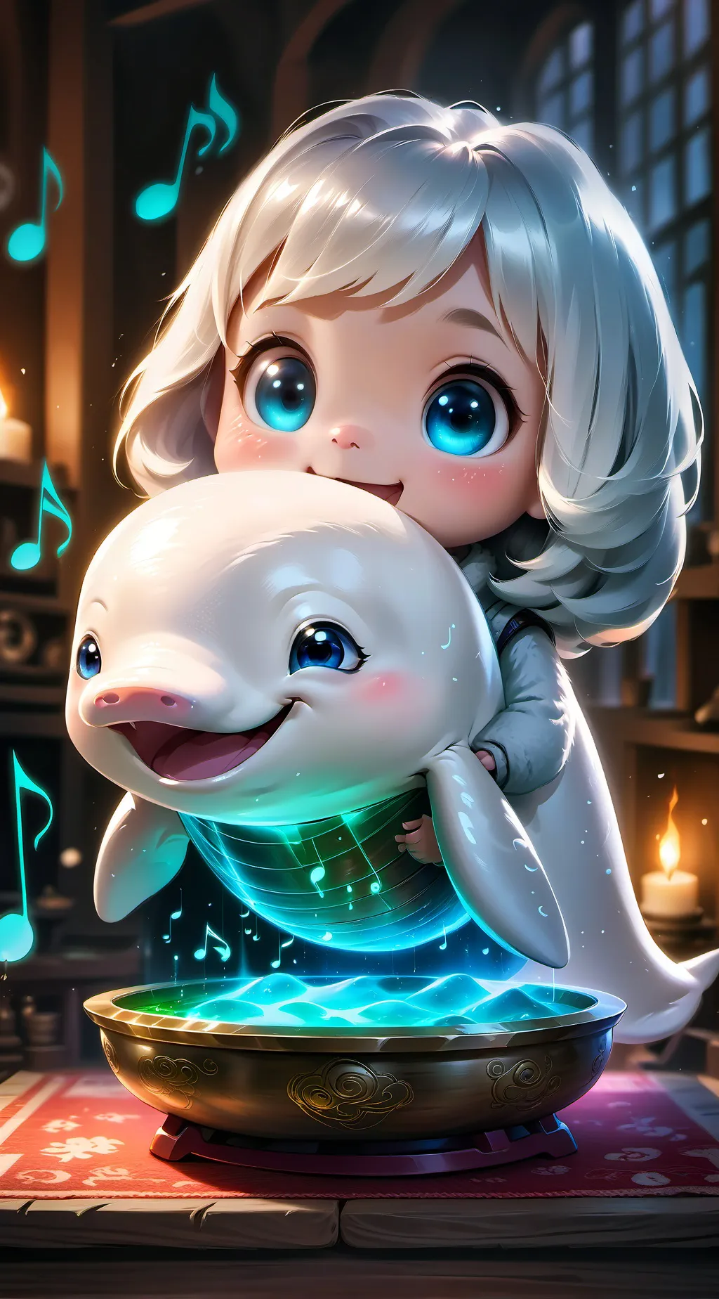 ai character: Echo the Beluga Spirit background