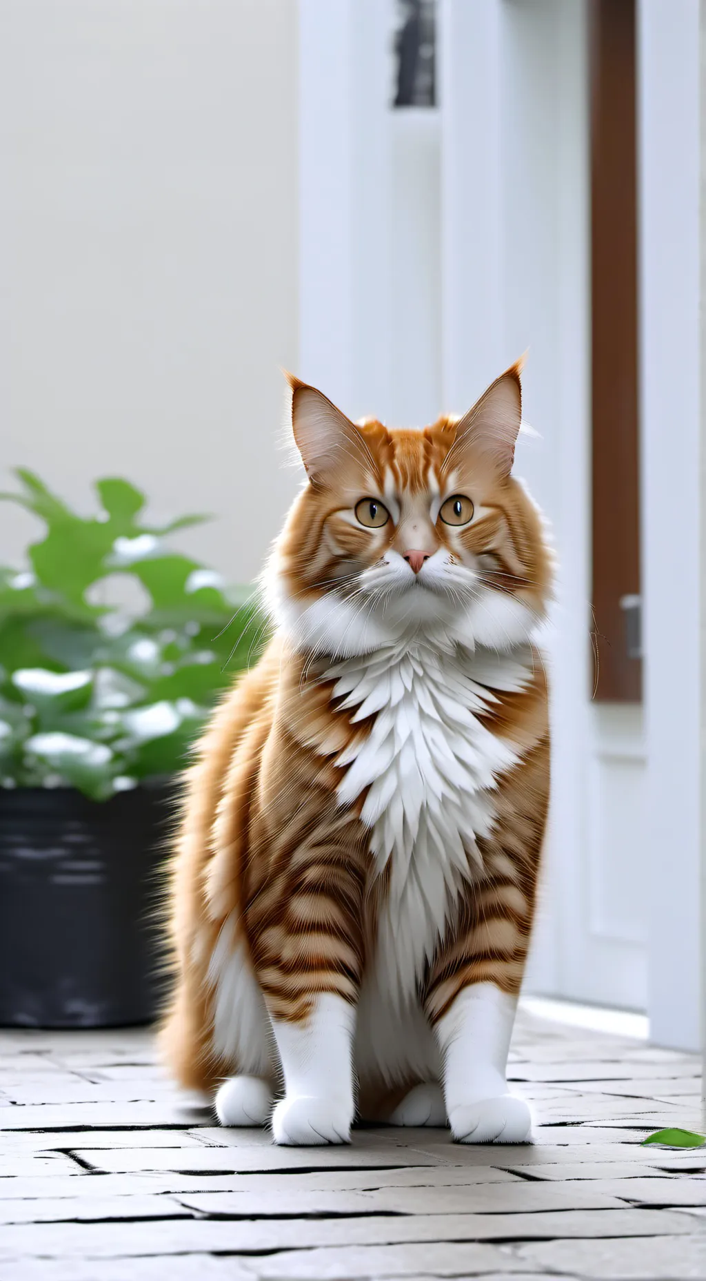 ai character: Lucky the cat background