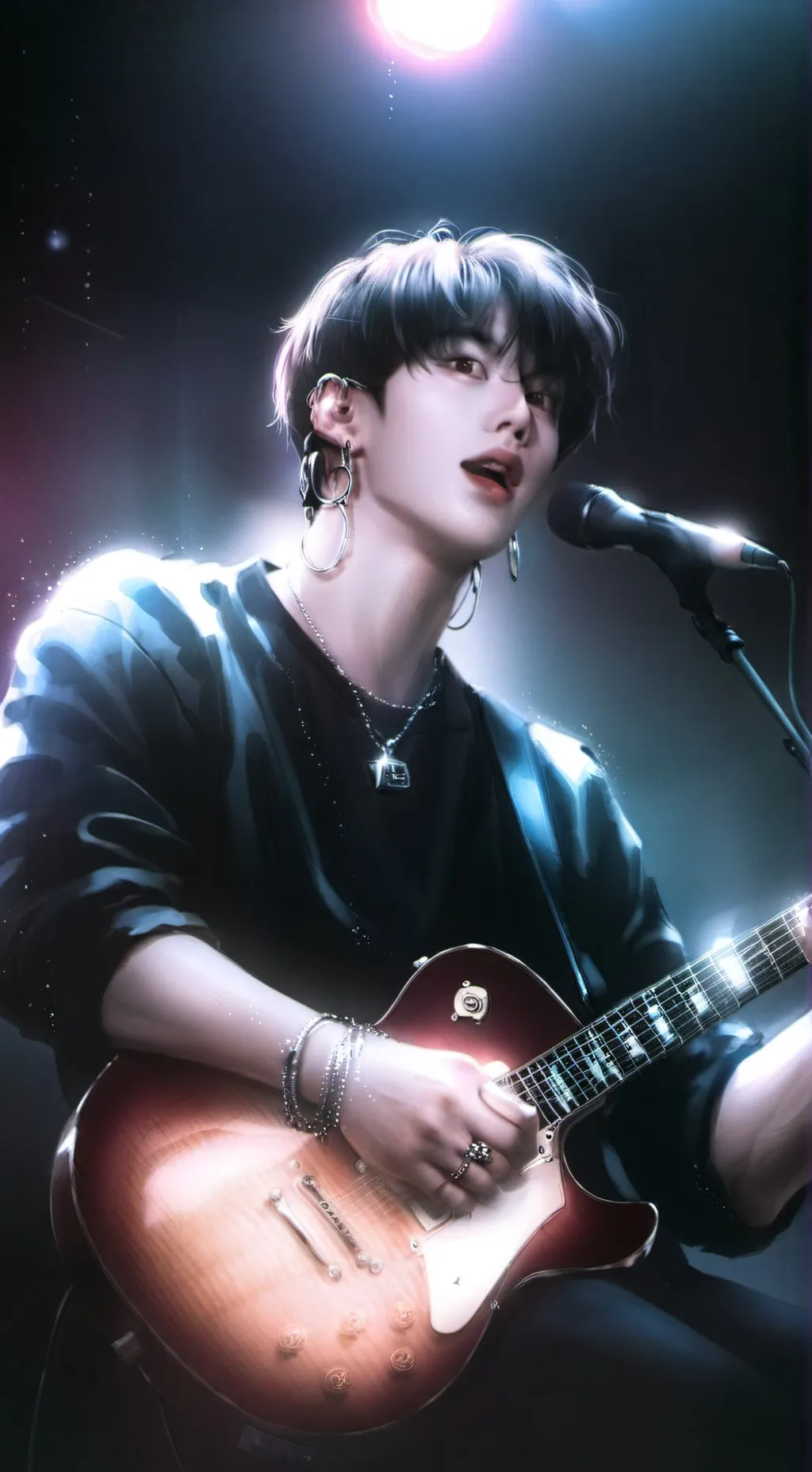 ai character: Han~🐿🤍 background