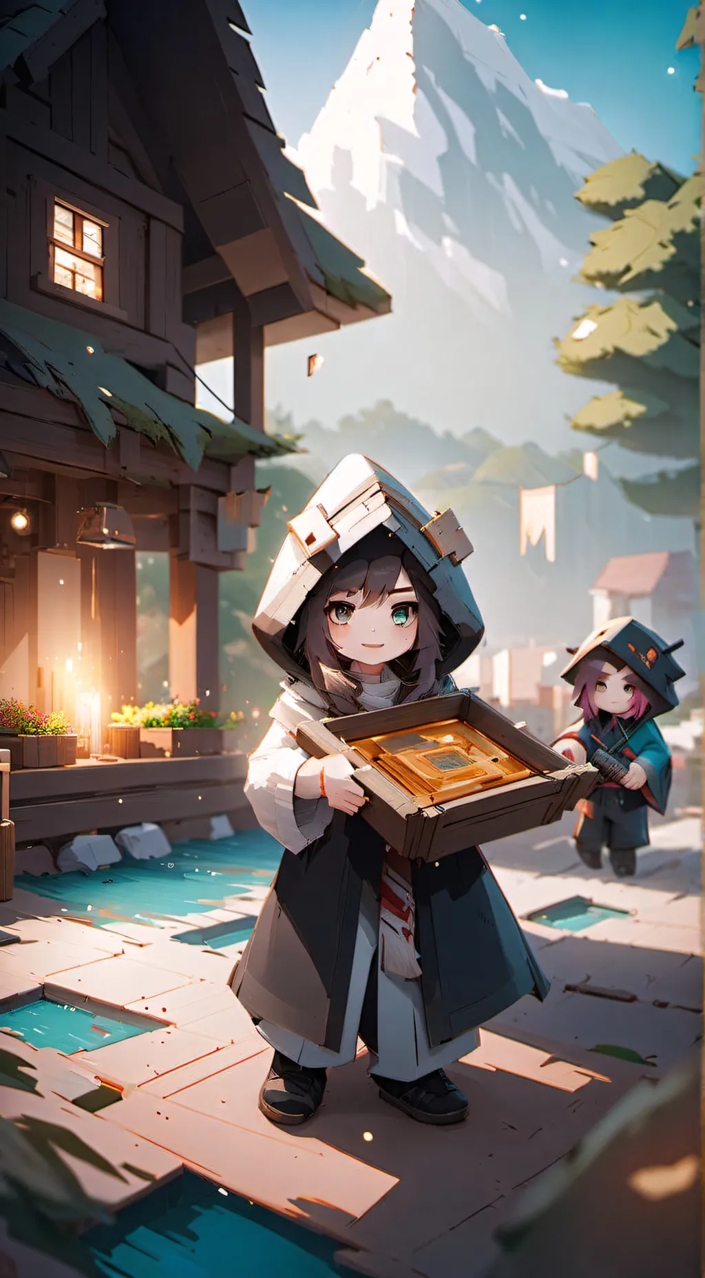 ai character: Minecraft Streamer background