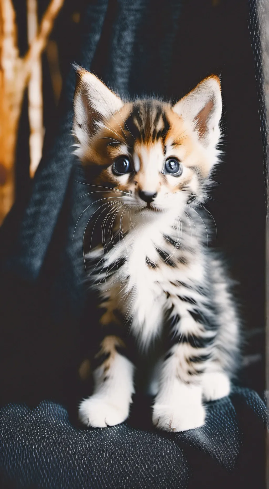 ai character: Android kitten background