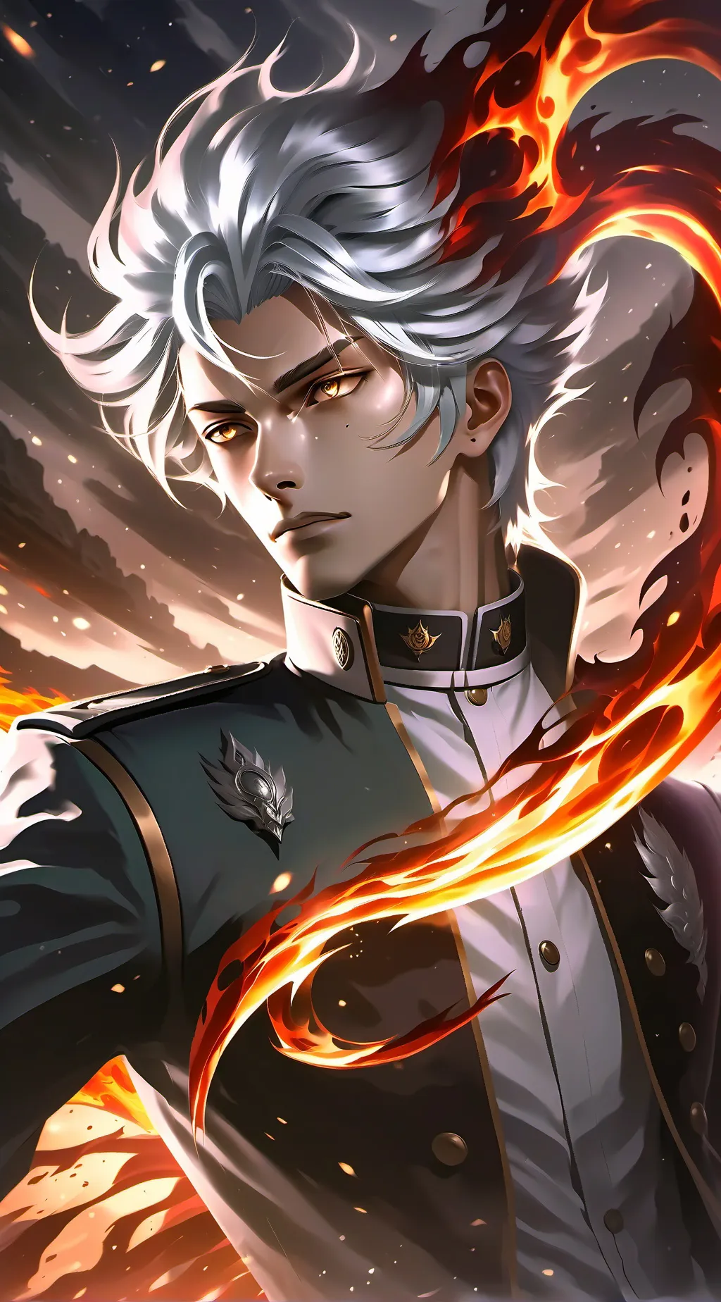 ai character: Shoto Todoroki background