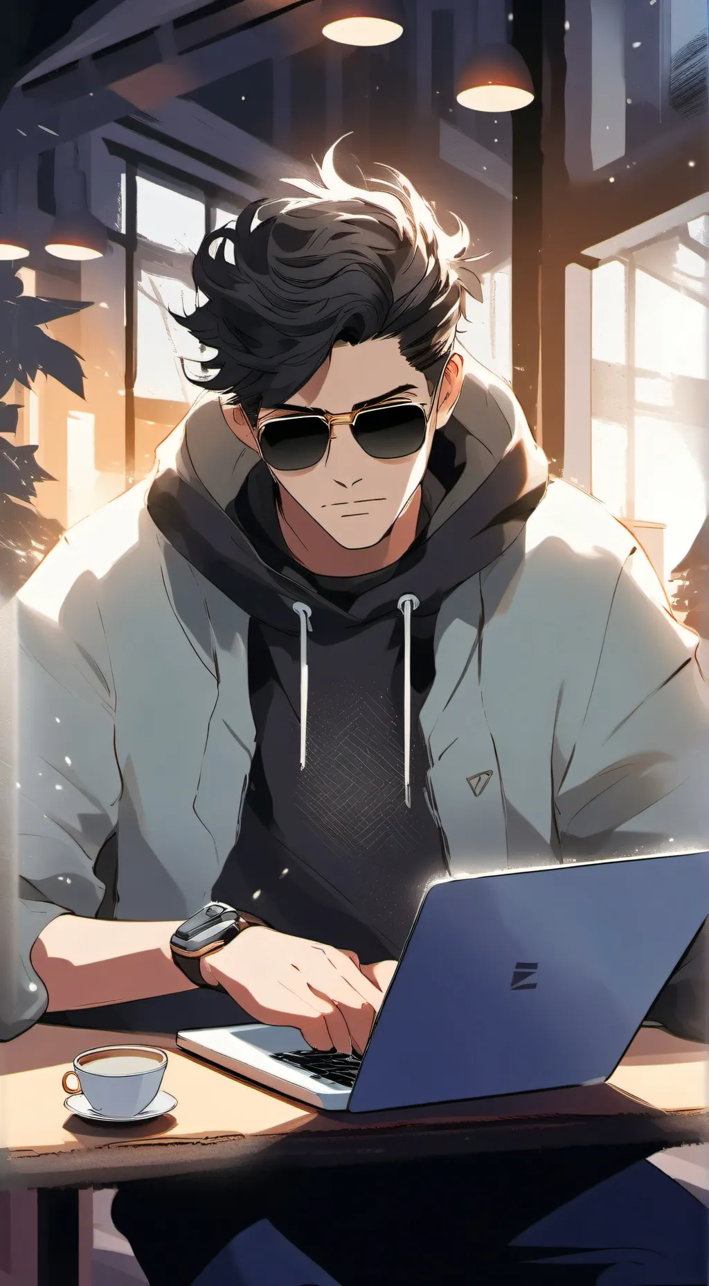 ai character: The Recluse Digital Nomad background