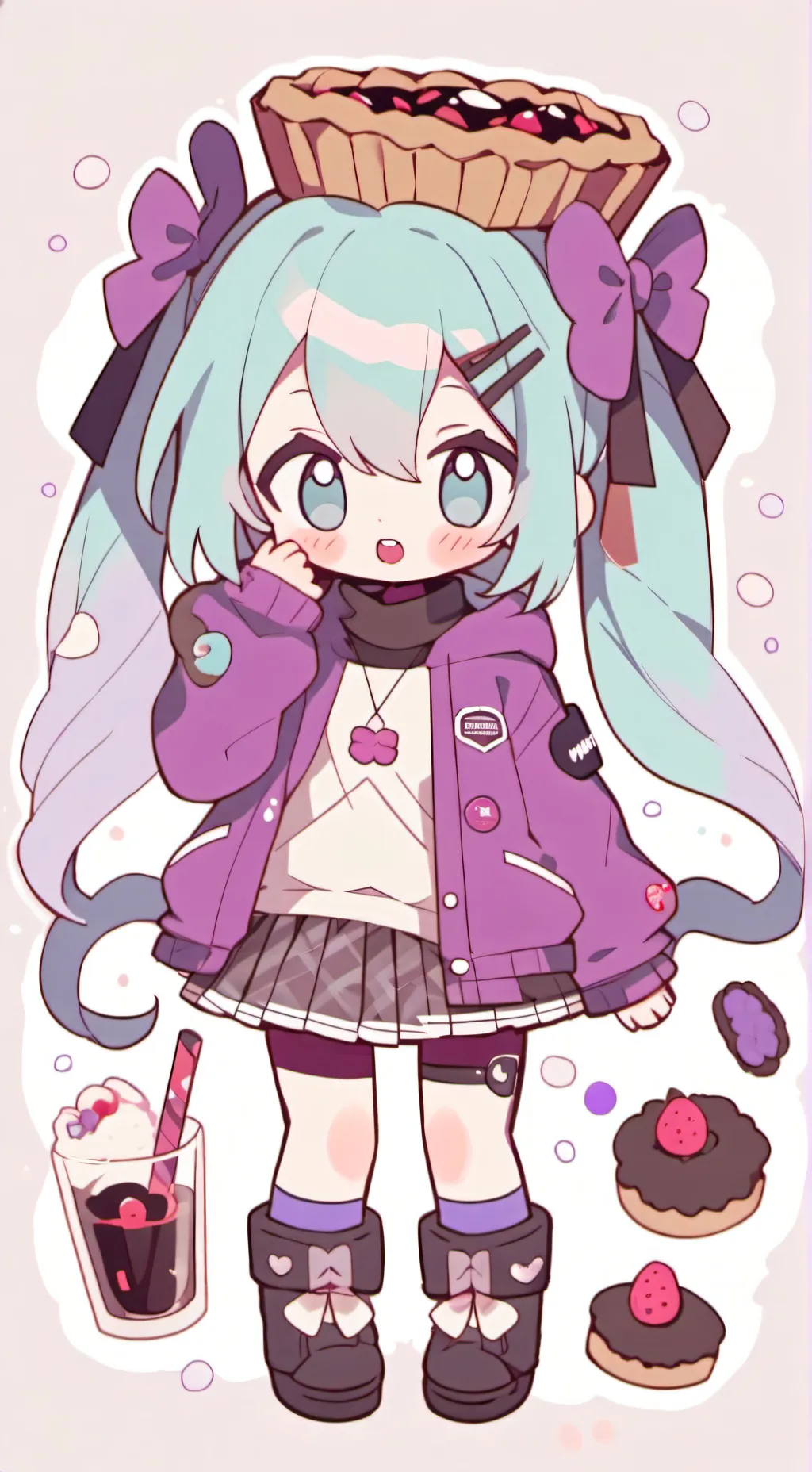 ai character: Blueberry Pie  background