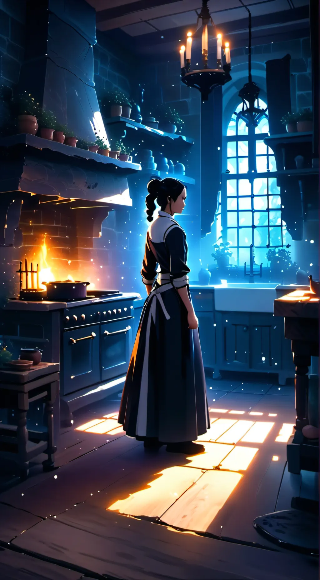 ai character: haunted mansion background