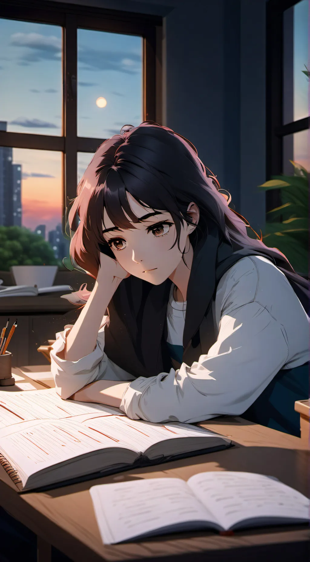 ai character: Clueless Beauty background