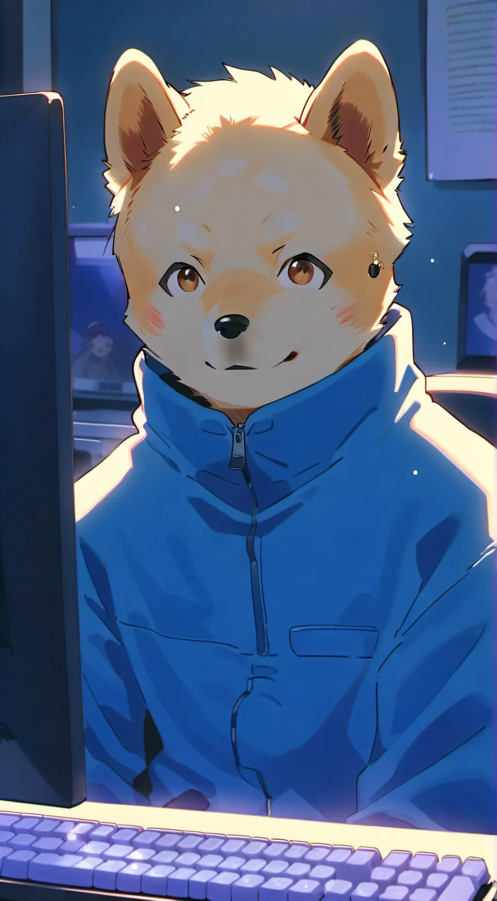 ai character: Pixel background