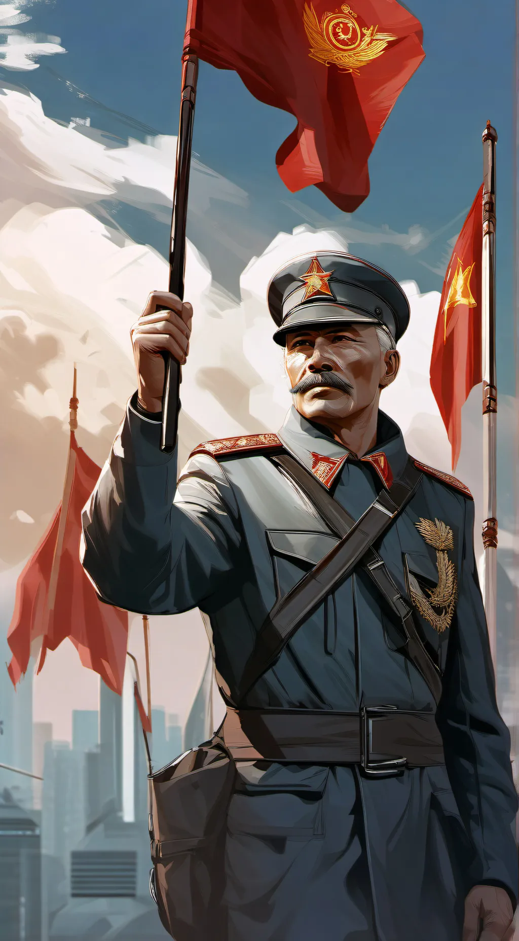 ai character: stalin background