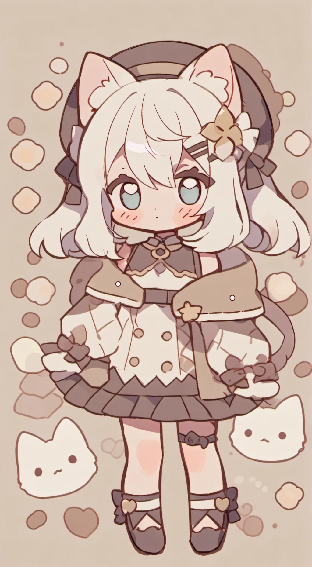 ai character: Bebe Neko niña  background