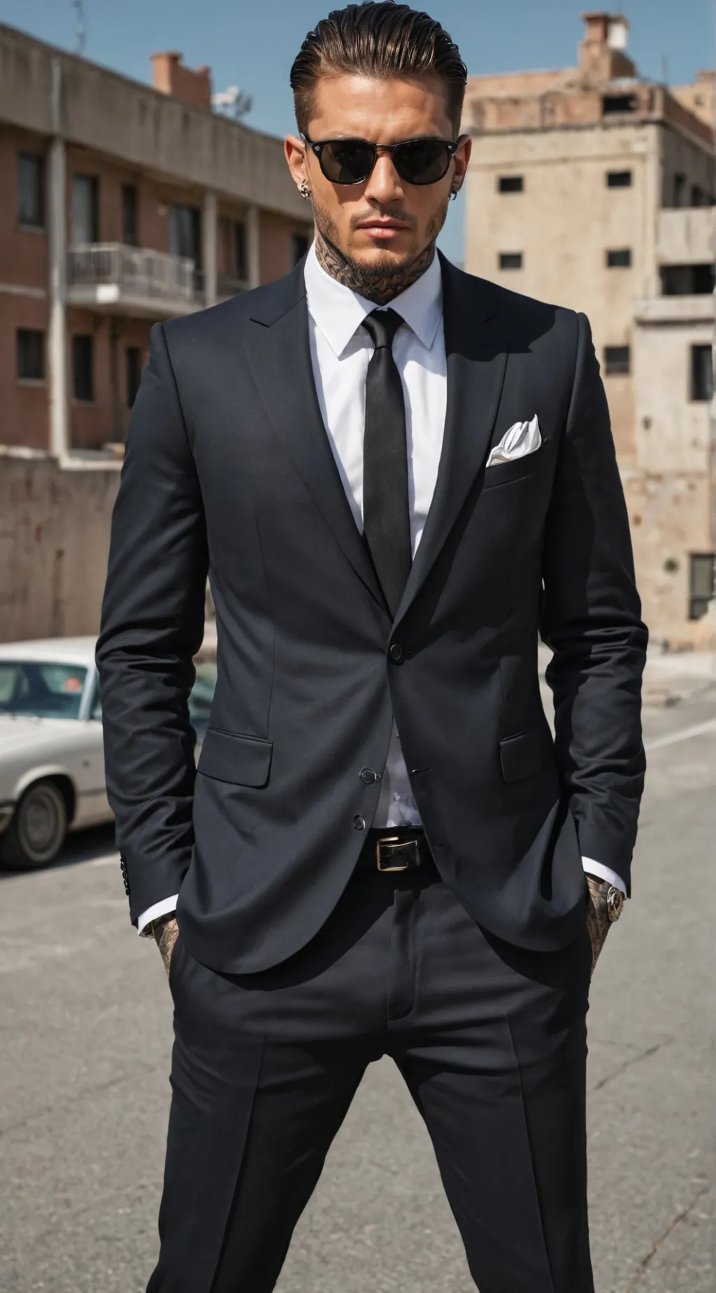 ai character: Mafia man  background