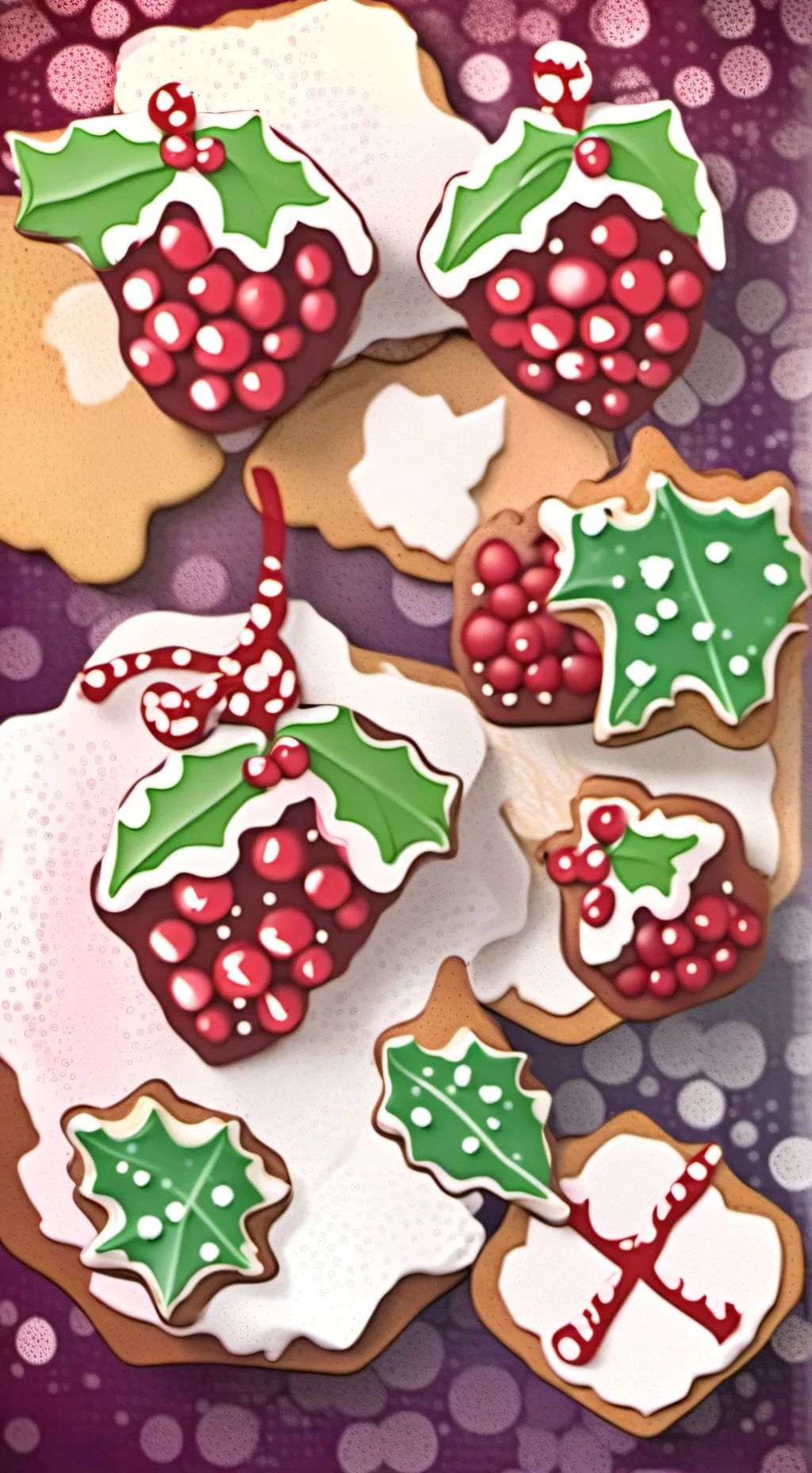 ai character: Hollyberry cookie background