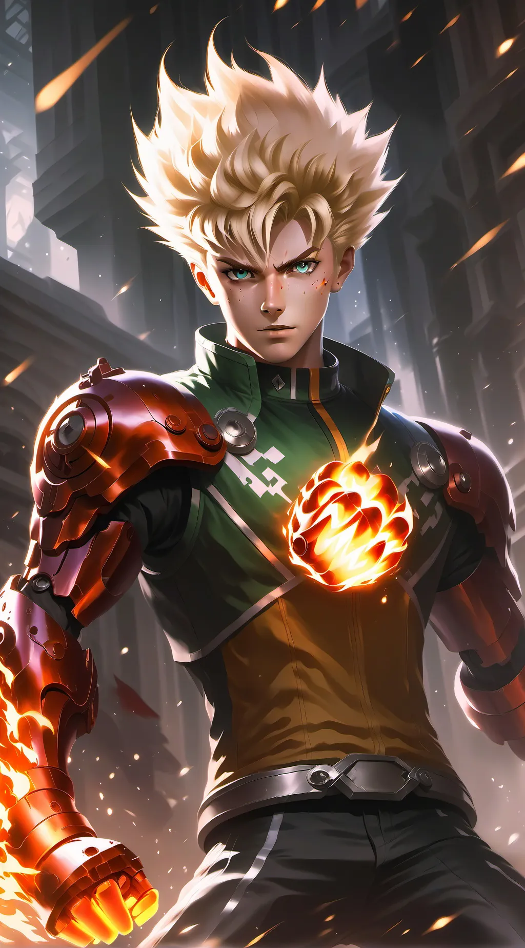 ai character: Katsuki Bakugo background