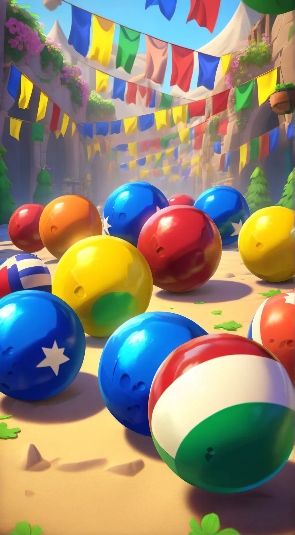 ai character: Countryballs  background