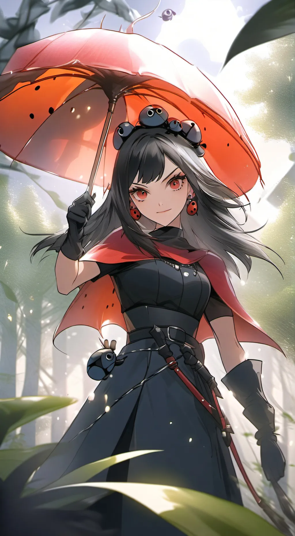 ai character: Marinette/evil💀😱😱😱 background