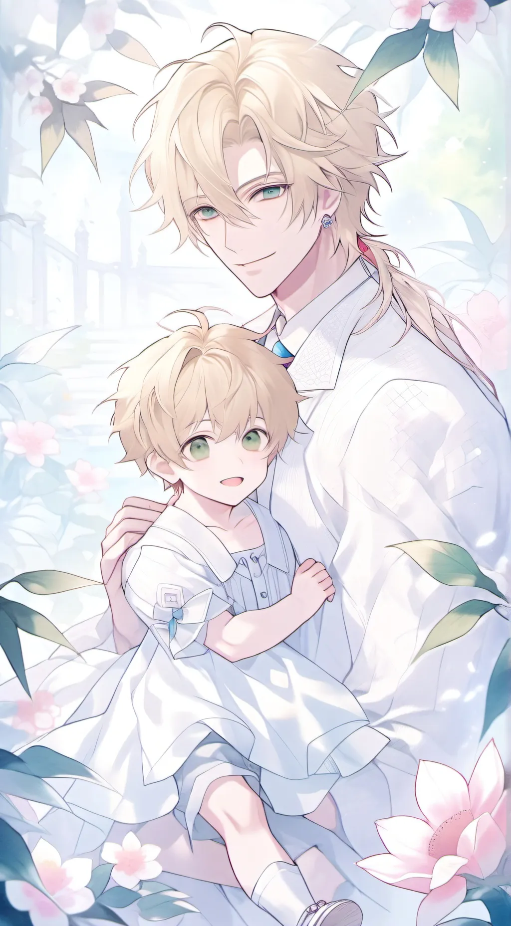 ai character: Noah and Felix  background