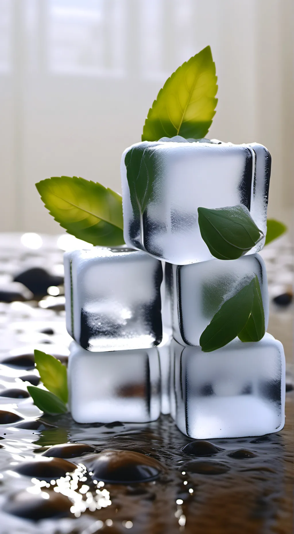 ai character: ice cube 🧊 background