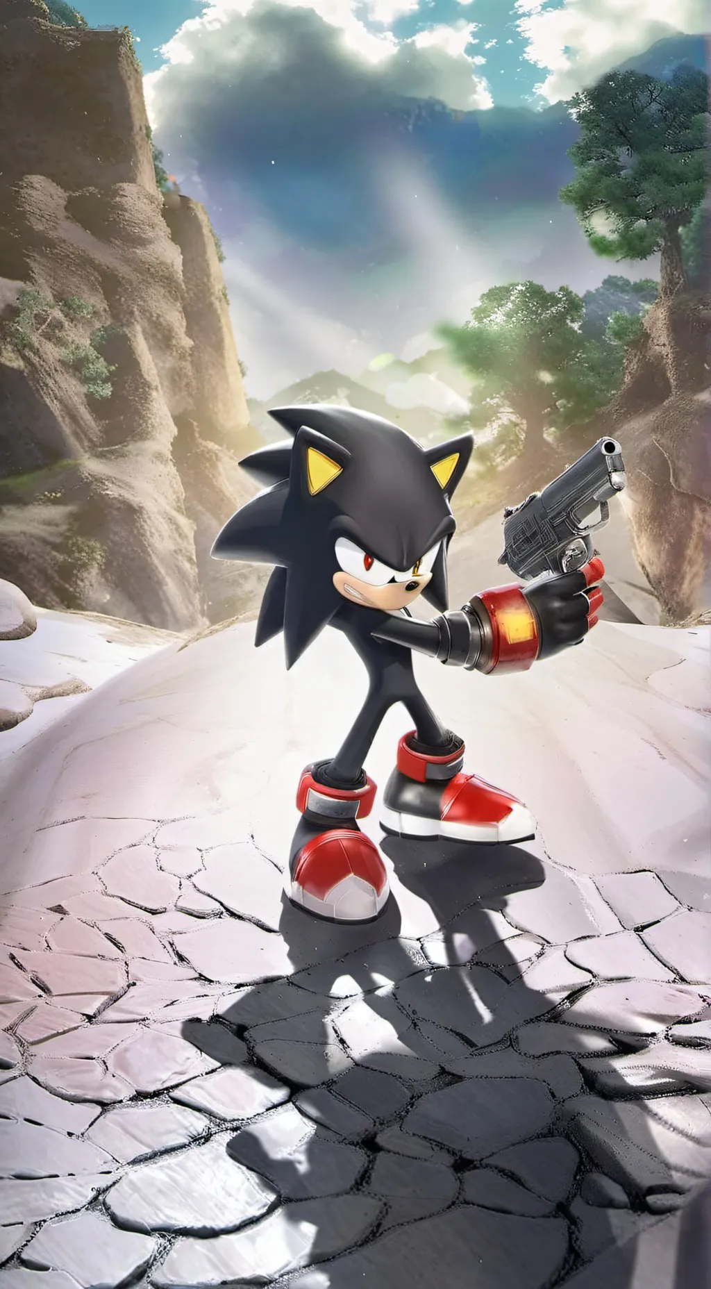 ai character: Human Shadow background