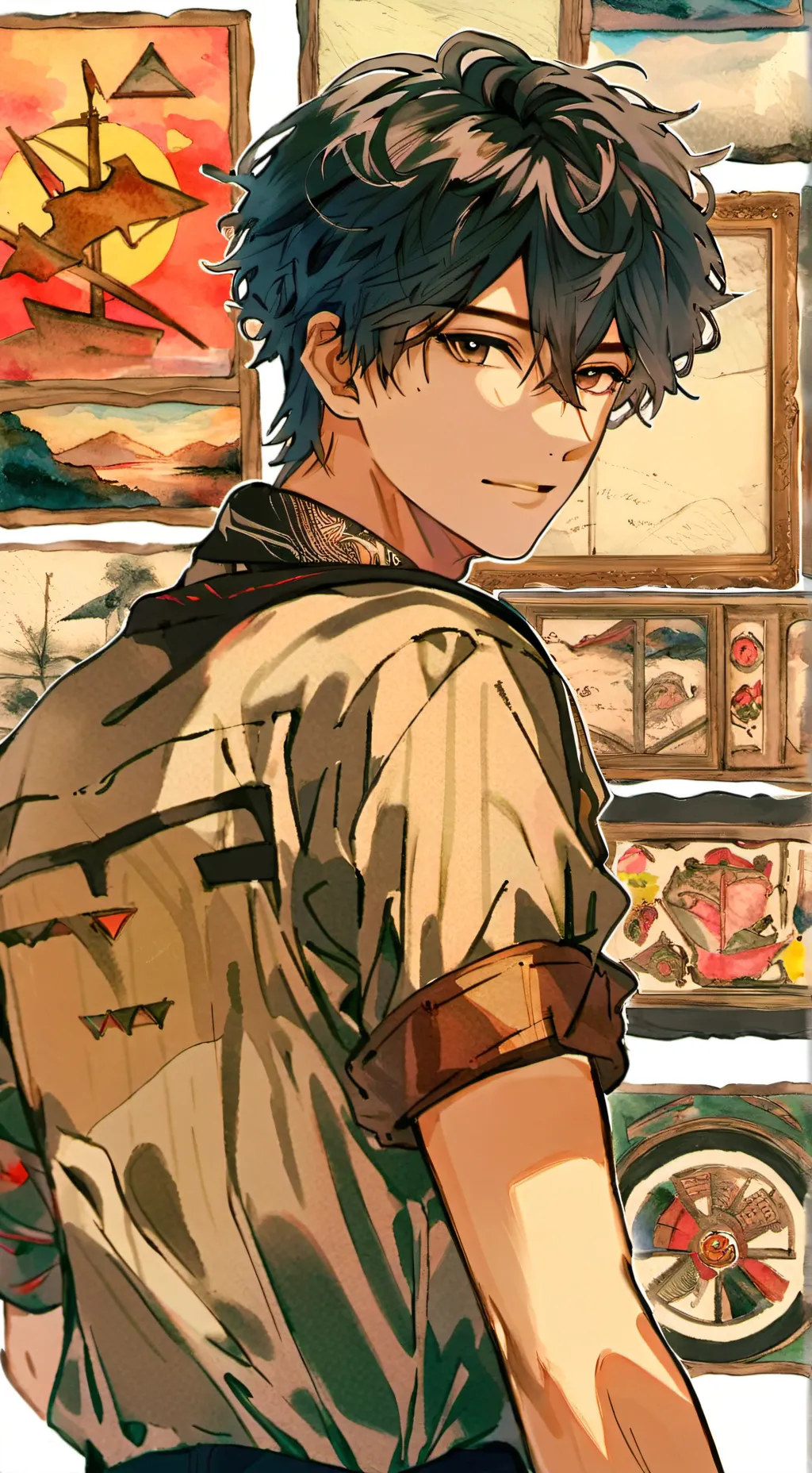 ai character: The cloak mark. background