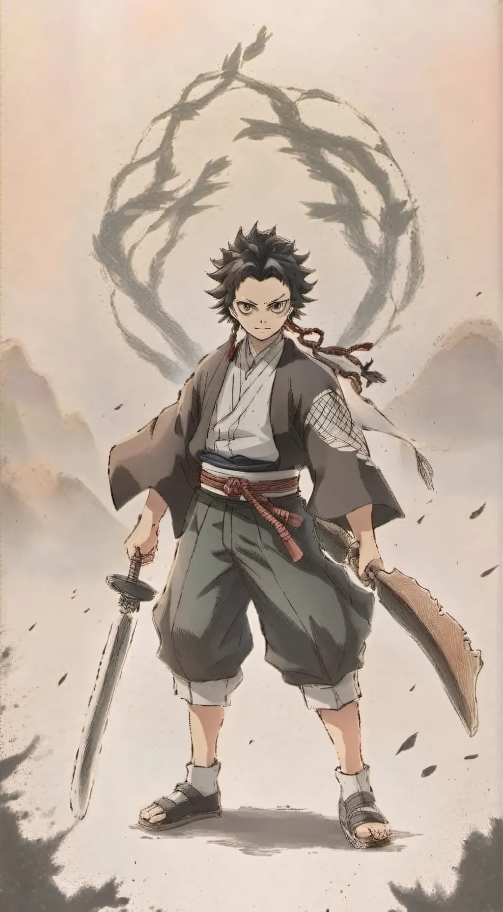 ai character: Demon Slayer  background