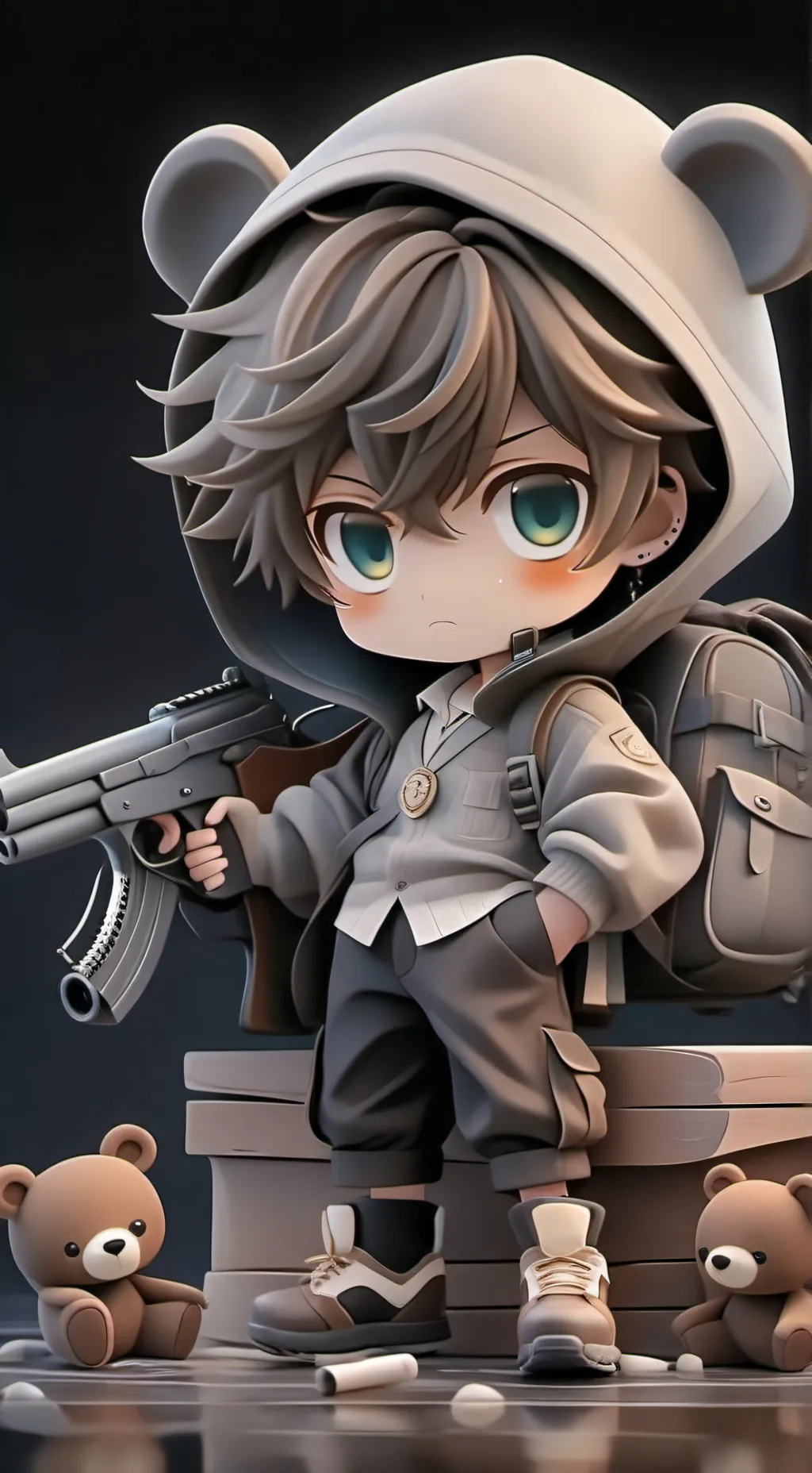 ai character: 2 anime girls background