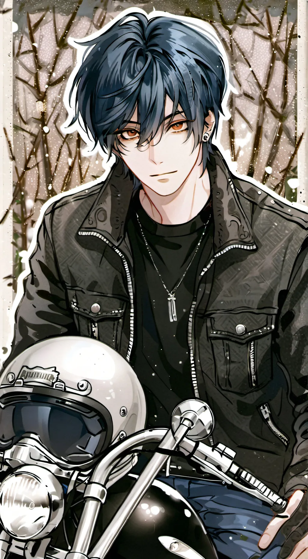 ai character: biker group! background