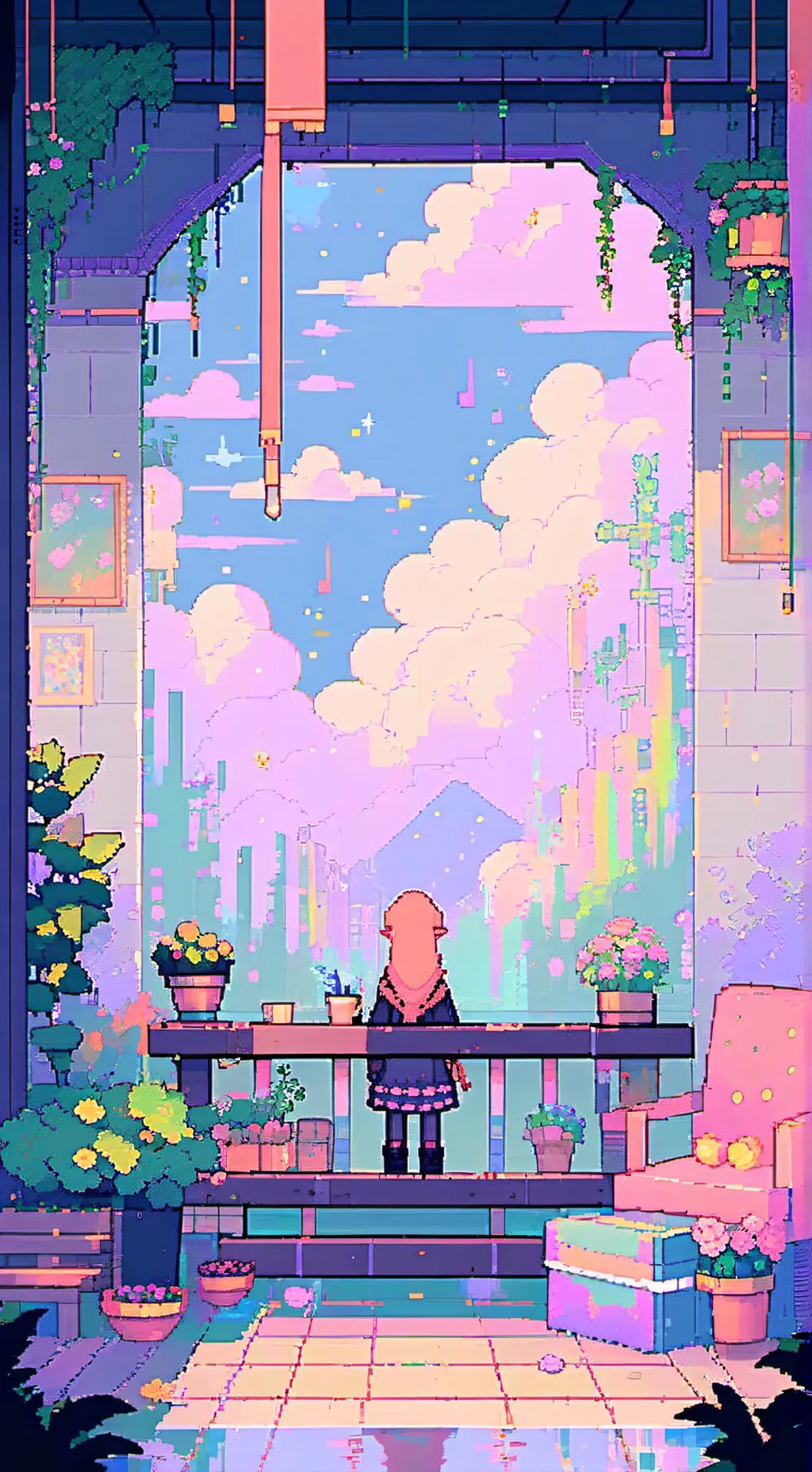 ai character: K-pop School  background