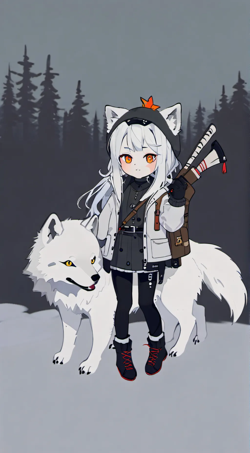 ai character: snowball  background