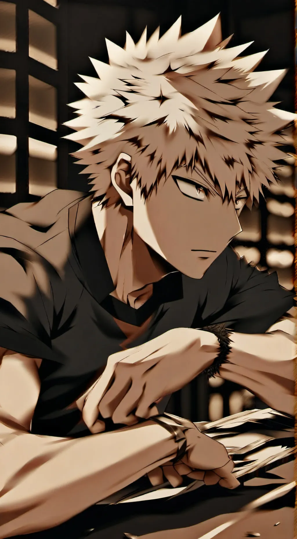 ai character: Katsuki Bakugo  background