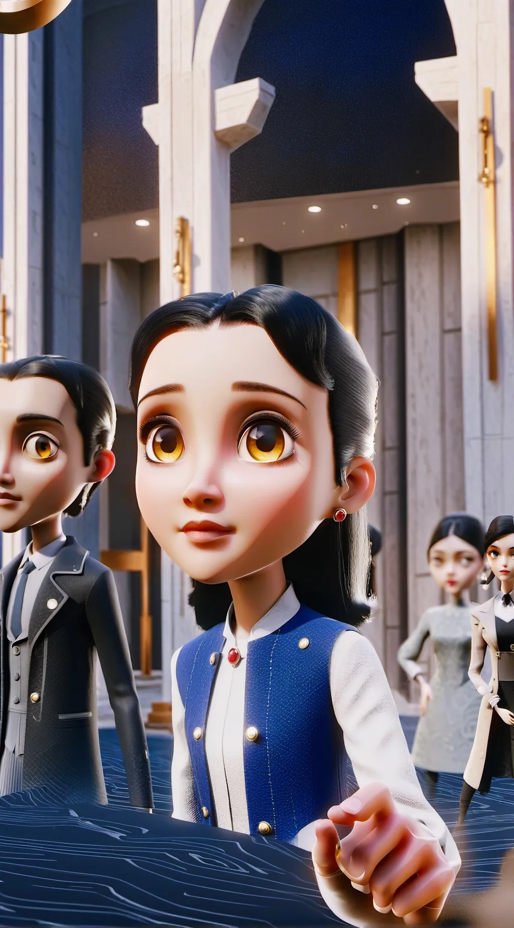 ai character: Spooky action hote background