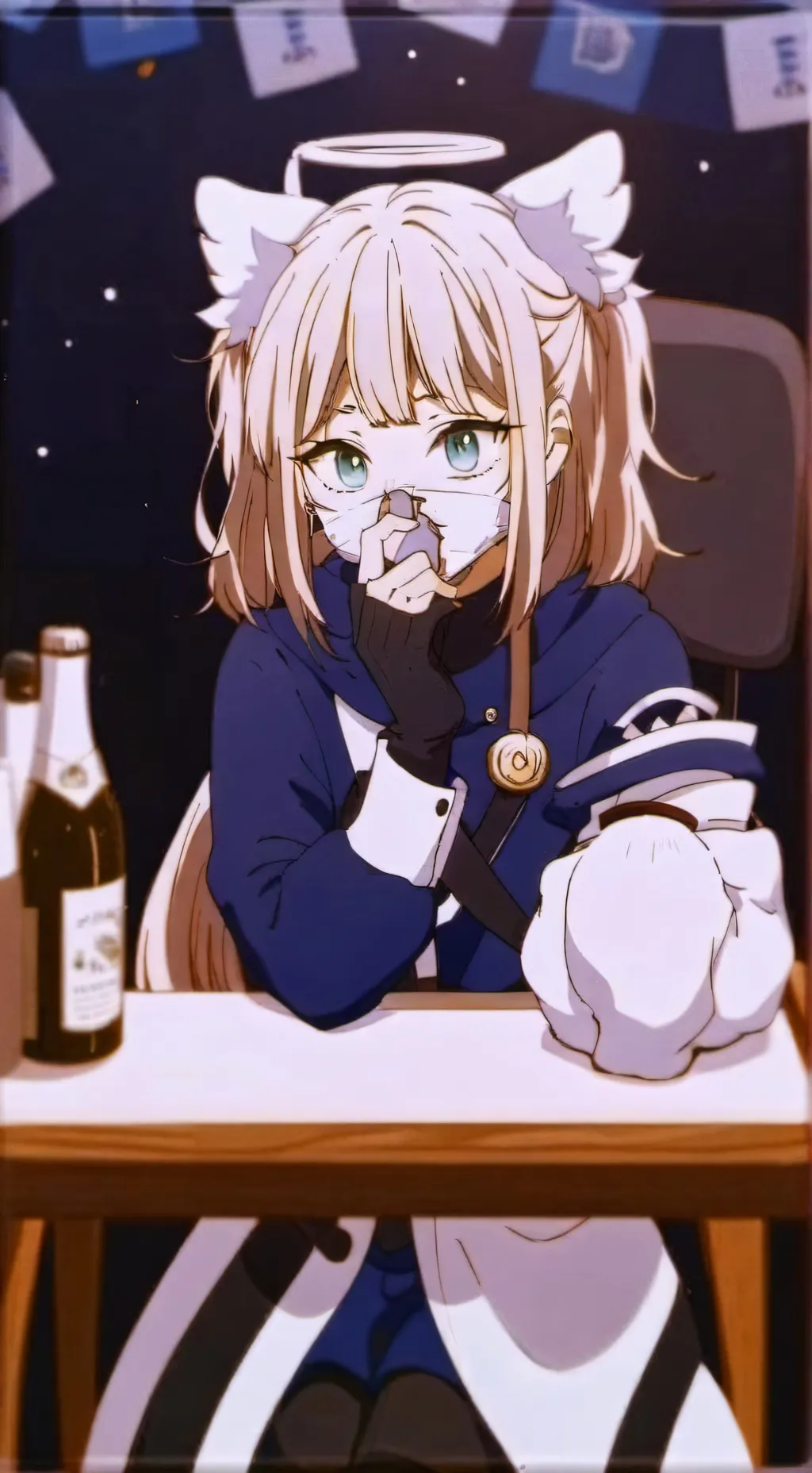 ai character: toga background