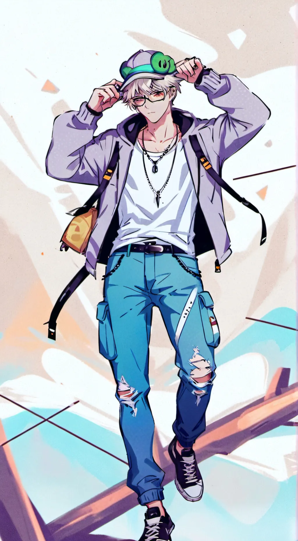 ai character: Pixel background